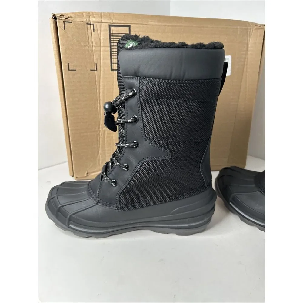 Kamik Surfin Kids Winter Boots Sz 5‎ Black
